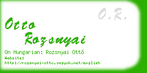 otto rozsnyai business card