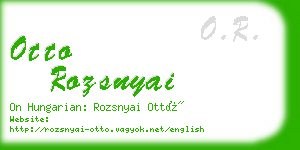 otto rozsnyai business card